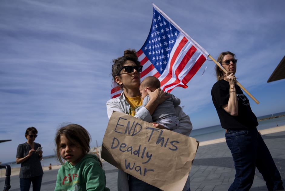 Israelis in a protest outside the US Embassy in Tel Aviv, demanding the release of hostages from Hamas captivity. Photo / AP