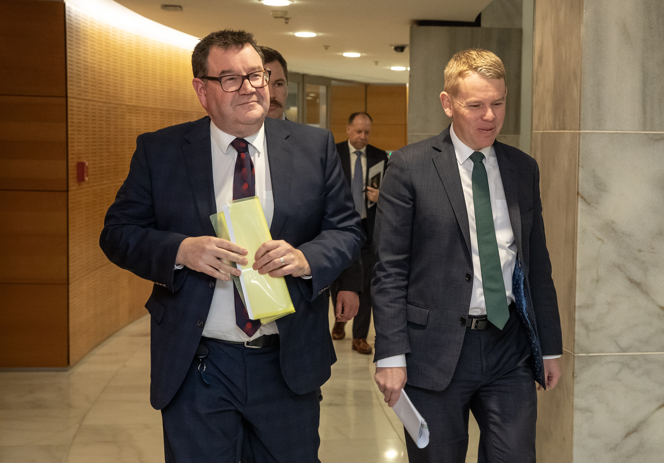 Former Finance Minister Grant Robertson and former Prime Minister Chris Hipkins were dealing with requests from KiwiRail for more money right up until the general election. Photo / Mark Mitchell