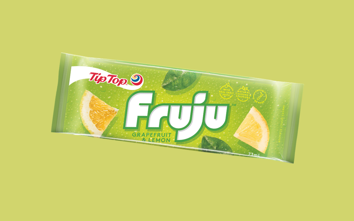 Tip Top's Fruju Grapefruit & Lemon.