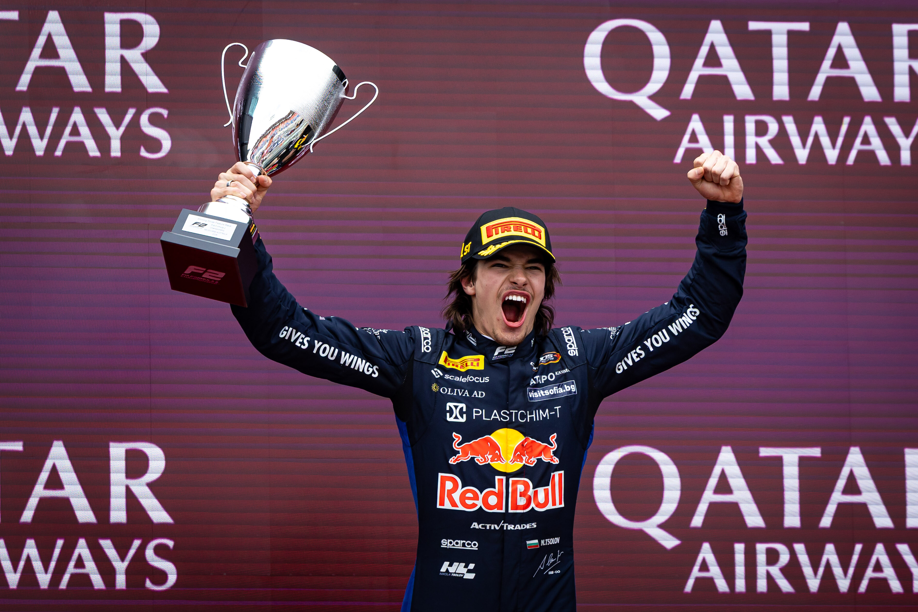 Nikola Tsolov has already claimed two Formula Two race wins this year. Photo / Red Bull