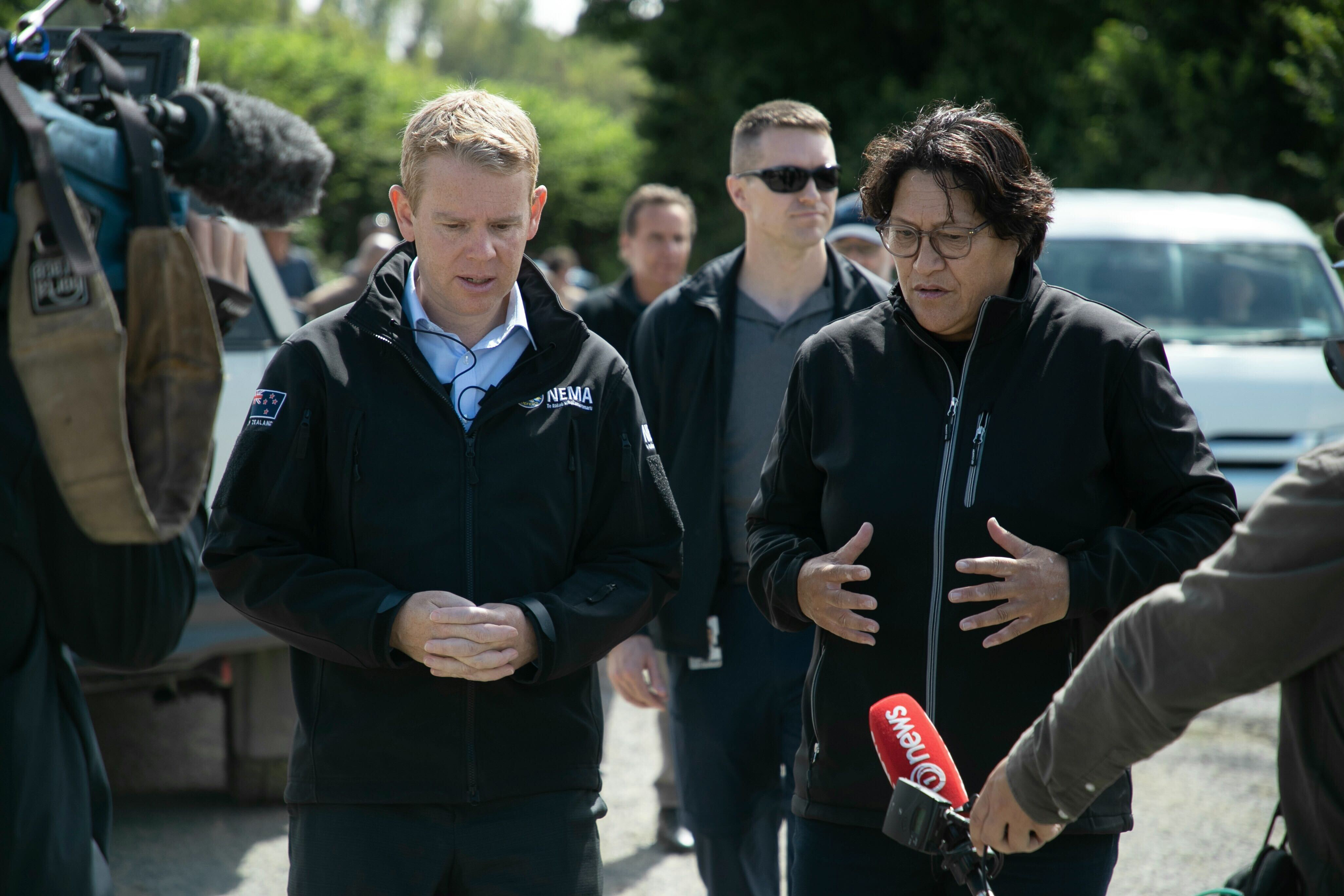 Prime Minister Chris Hipkins with MP Meka Whaitiri at the Bridge Pa Aerodrome in Hastings in March. Photo / Warren Buckland
