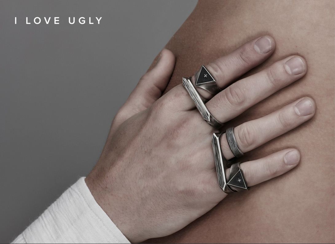 I Love Ugly's advertising for its ring collection has sparked outrage for its depiction of a naked woman's body. Photo / Facebook