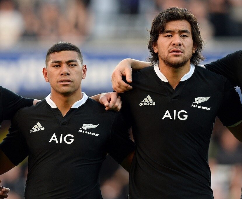 Charles Piutau (left) and Steven Luatua played alongside each other for the All Blacks. Photo / Photosport