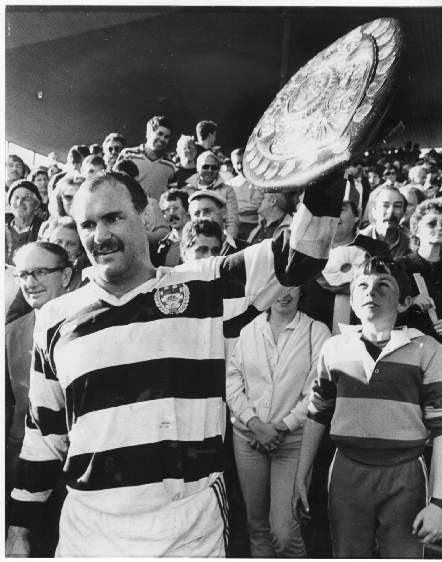 Andy Haden celebrates Auckland winning the Ranfurly Shield against Canterbury. Photo / Paul Estcourt
