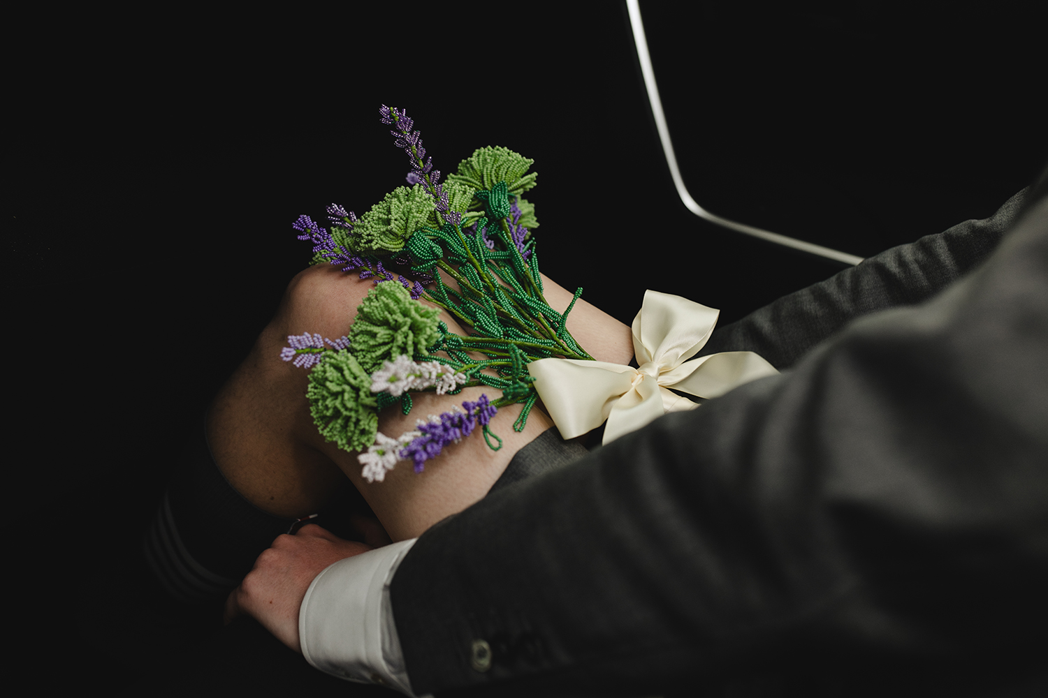 The beaded floral bouquet can be kept forever. Photo / Sara Tansy