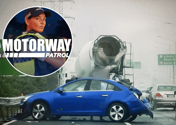 A scene from the Motorway Patrol show that led to a broadcasting complaint this year; A Sky TV camera operator gets a close-up view of the All Blacks haka. Photos / TVNZ, Alyse Wright