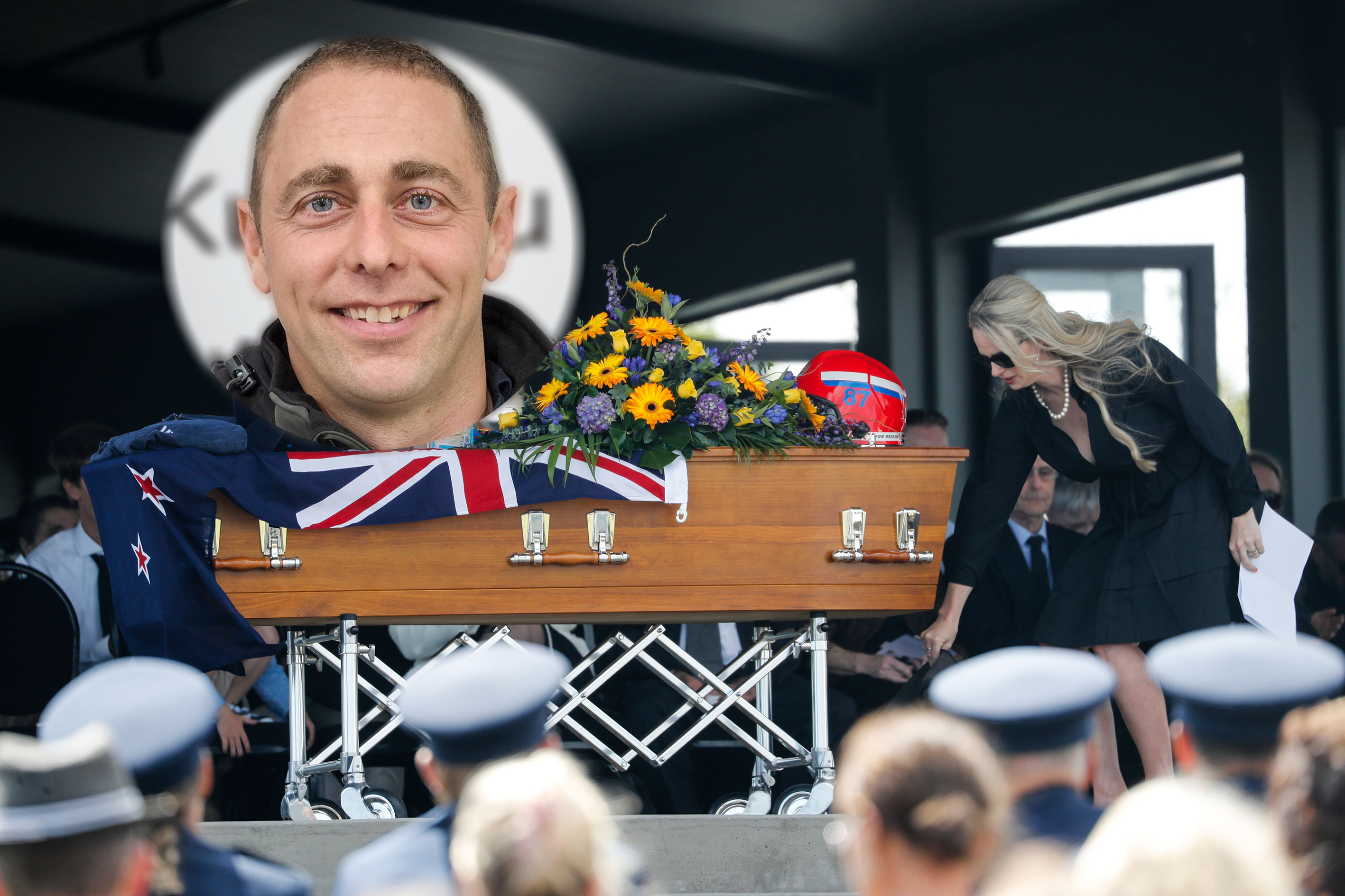 Funeral for Muriwai Volunteer Firefighter Dave van Zwananberg. Photo / Dean Purcell