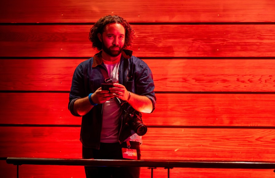 Jordan Rivers, pictured here at the Labour Party conference in Auckland at the weekend, is a popular social media creative who works as a social media adviser in the office of the Labour leader. Photo / Michael Craig