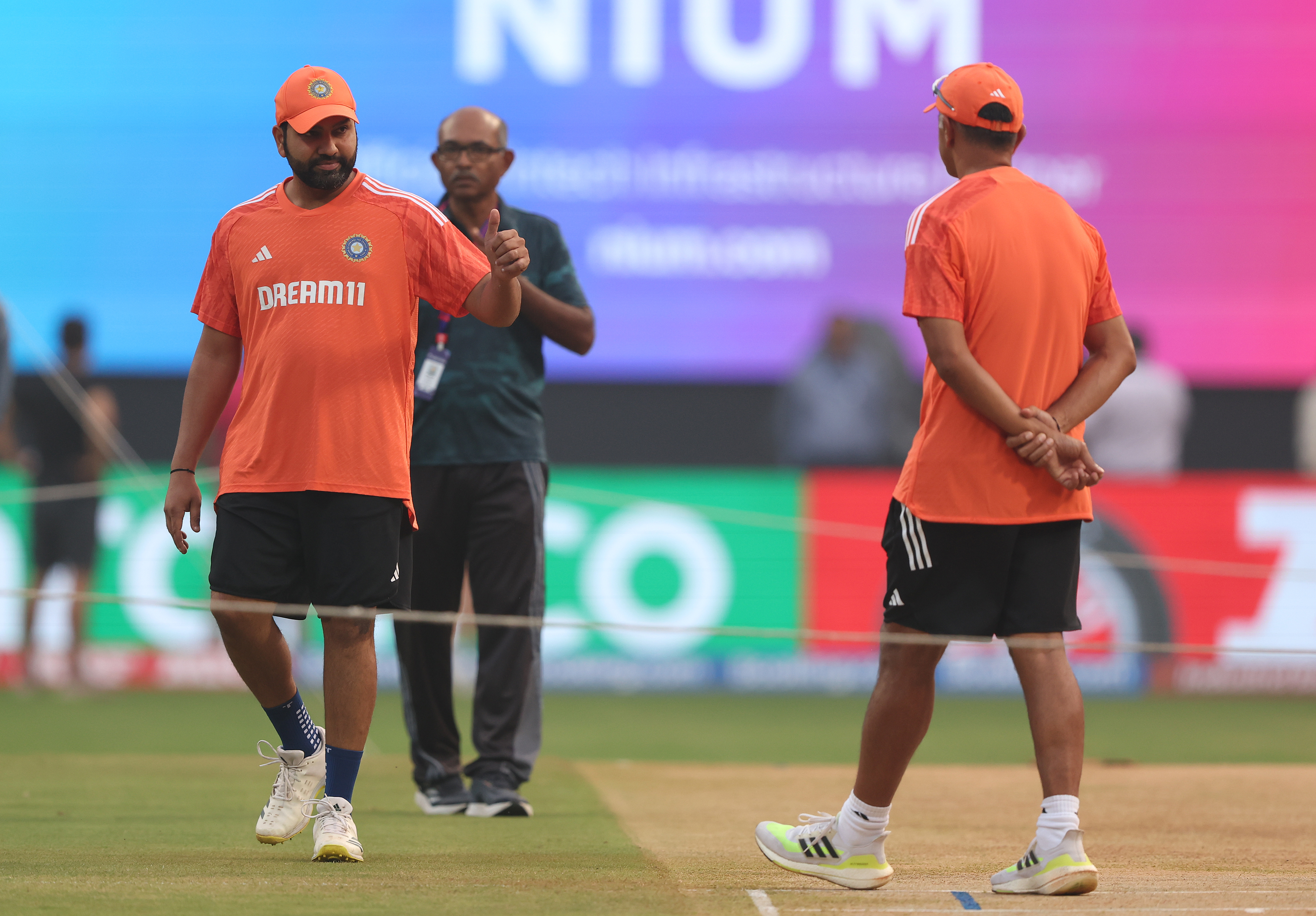 Rohit Sharma gives the thumbs up. Photo / Getty Images