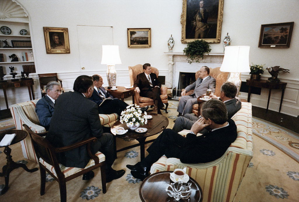 Robert Muldoon meeting with President Ronald Reagan at the White House in 1981. Photo / Getty Images
