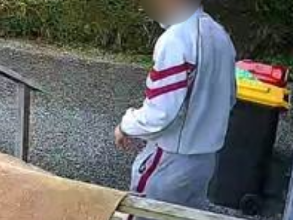 Police believe the tracksuit has been discarded in the Christchurch area.