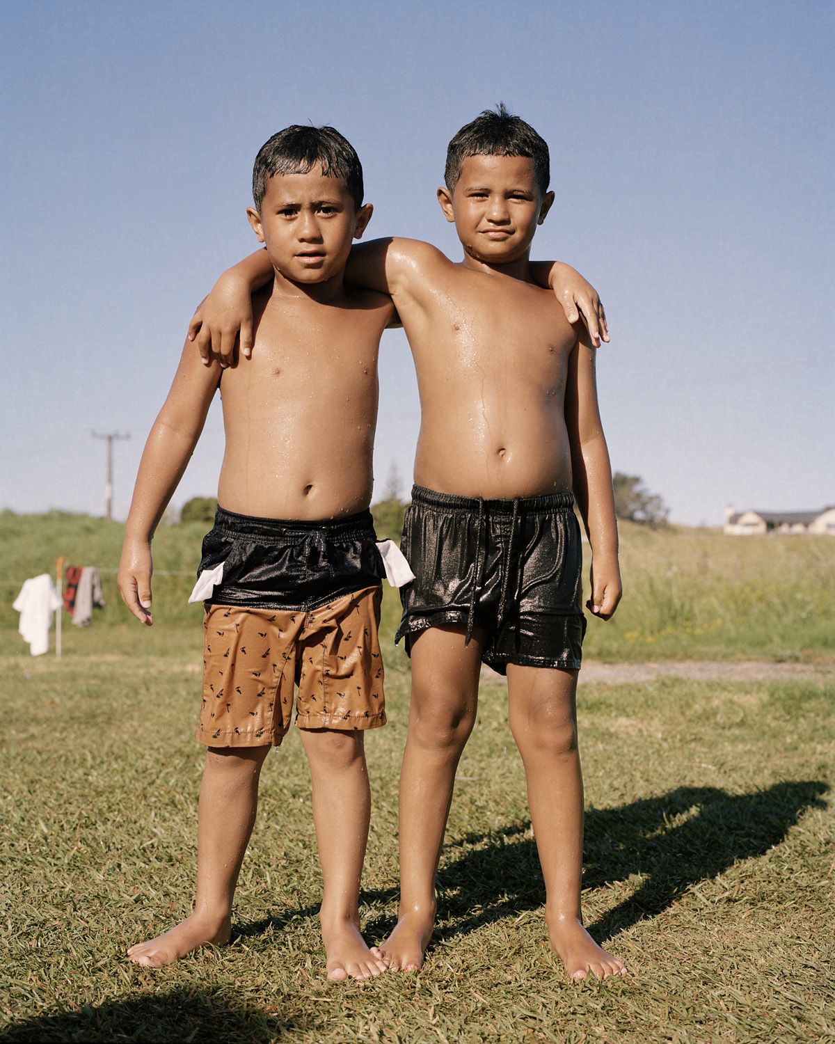 In Kaitaia with Amor'e Anihana and Moake-Tonu Anihana. Photo / Derek Henderson