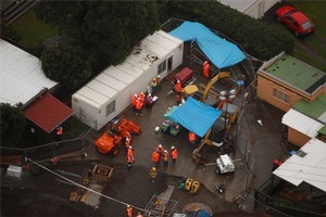 The site of the Onehunga blast. Photo / Herald on Sunday