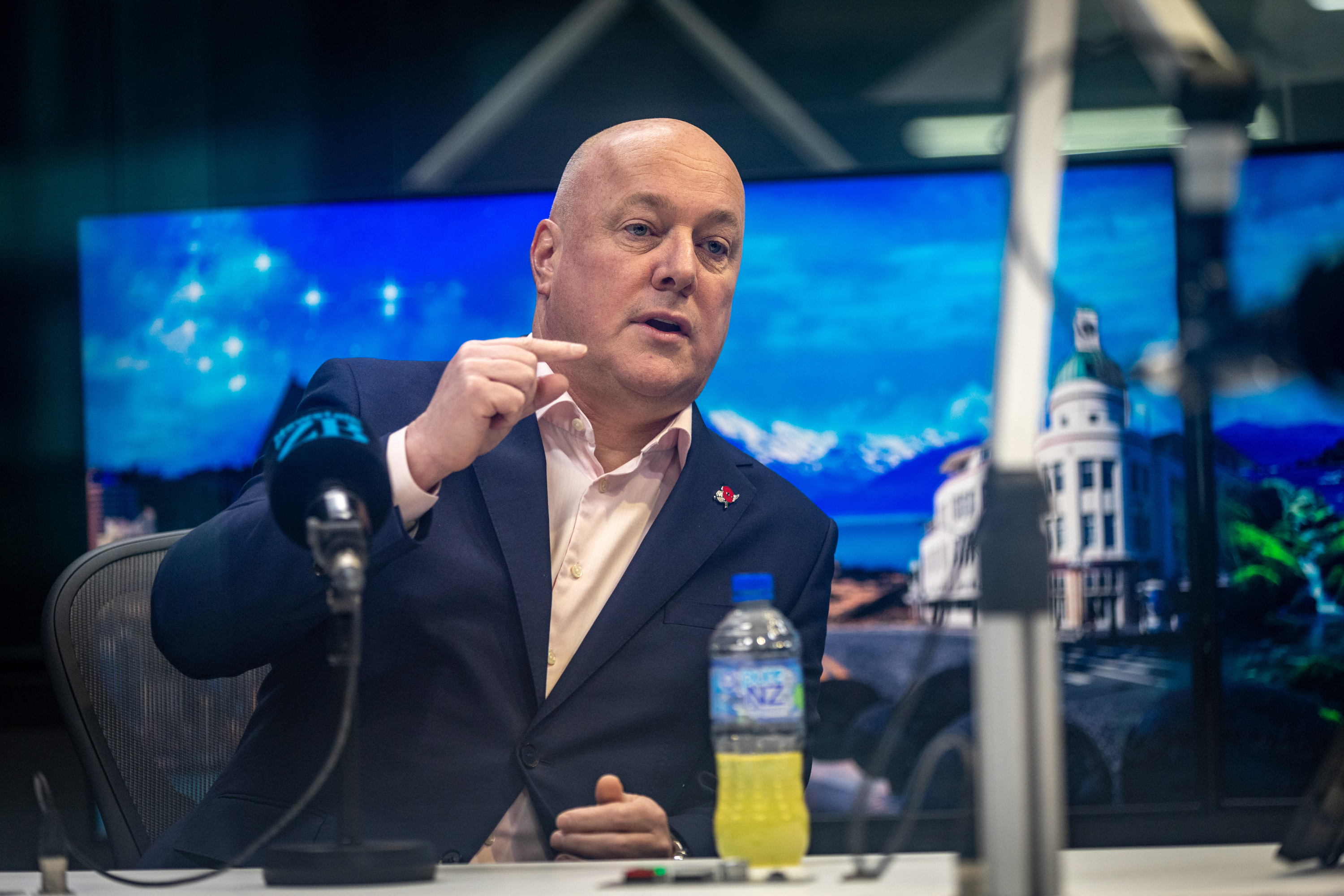 Christopher Luxon told Mike Hosking that tensions with Winston Peters over trade speak were simply “a real media beat up”. Photo / Michael Craig