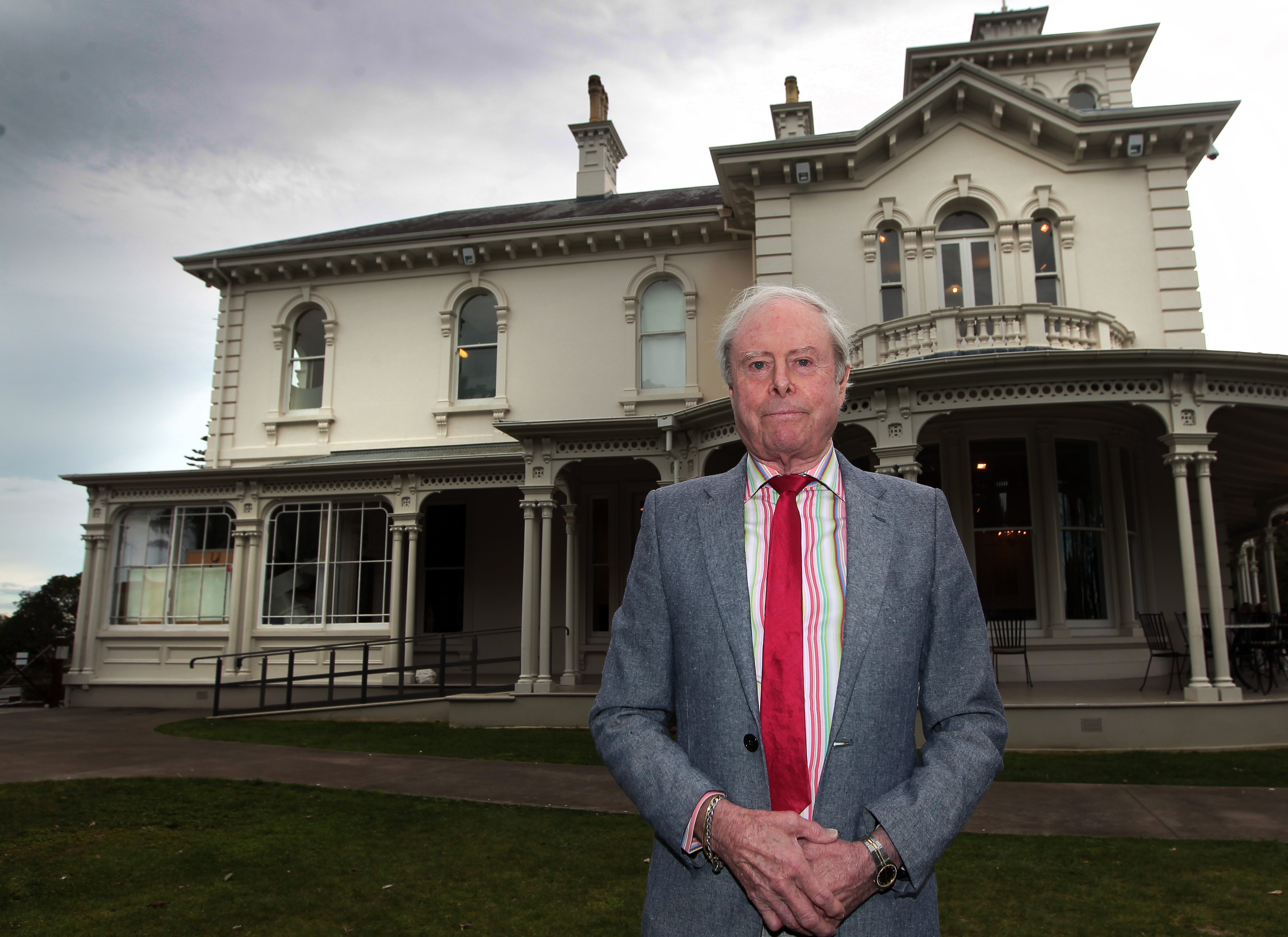 Sir James Wallace at Pah Homestead, Auckland in 2013. Photo / File