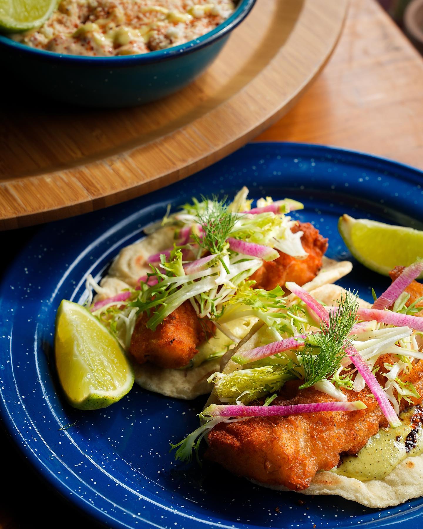 Fried fish tacos from Macheen, at Smorgasburg. Photo / @_macheen_