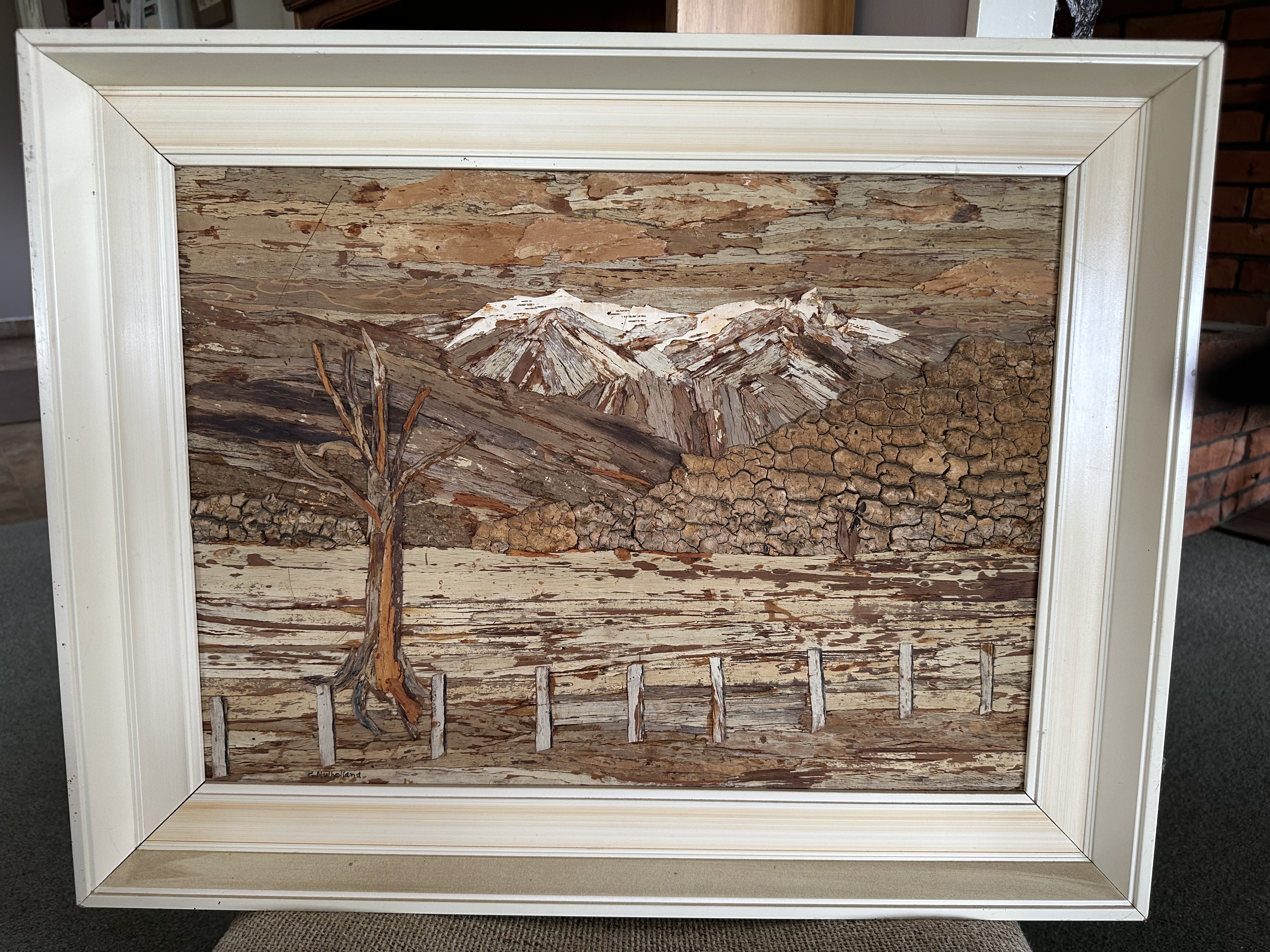 The bark artwork caught the eye of creator Gladys Mulholland's family.