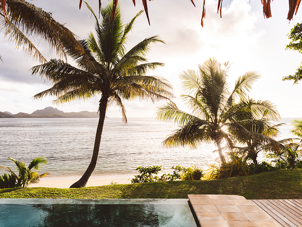 Tokoriki Island Resort at sunset. Photo / Supplied