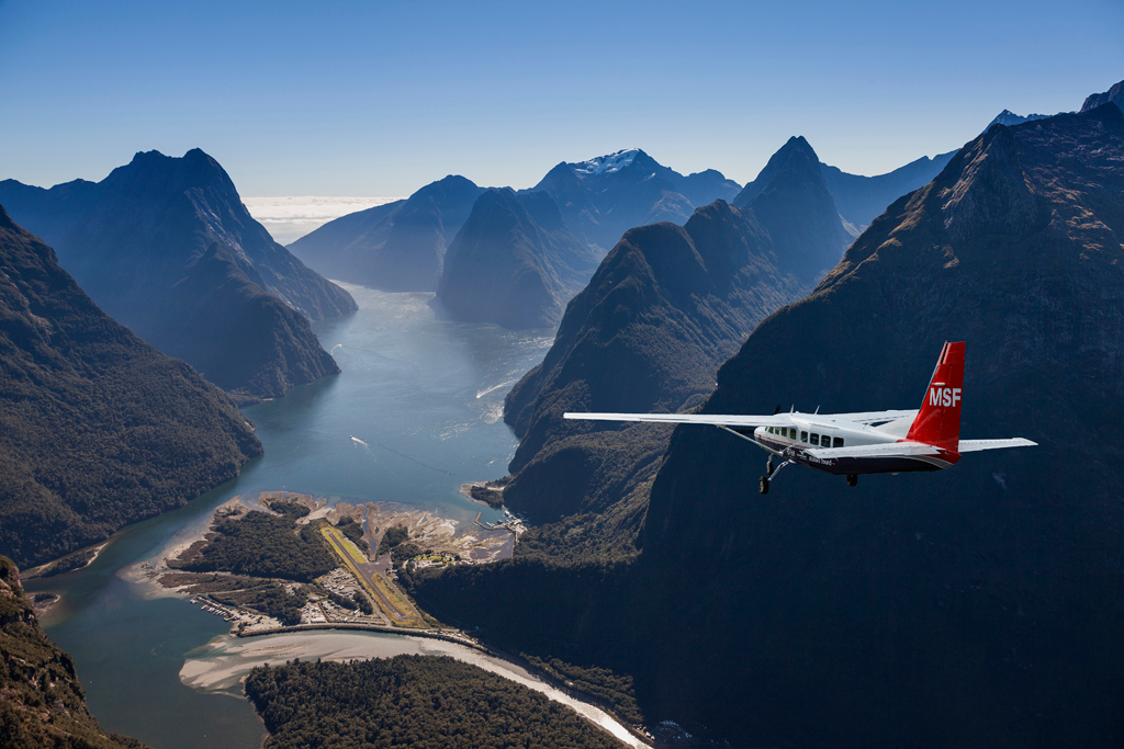Scenic flight operators are opposing a plan to close Milford Sound Airport. Photo / Milford Sound Scenic Flights, Supplied