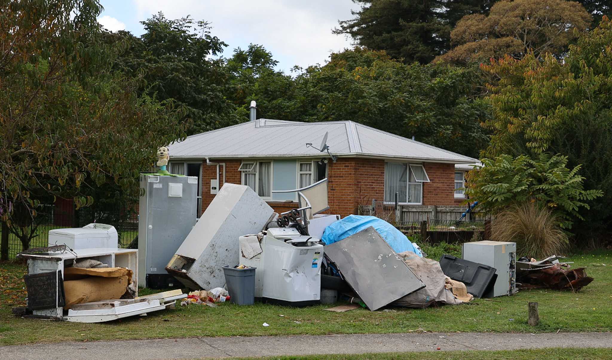 Broken whiteware was among the dumped rubbish. Photo / Andrew Warner