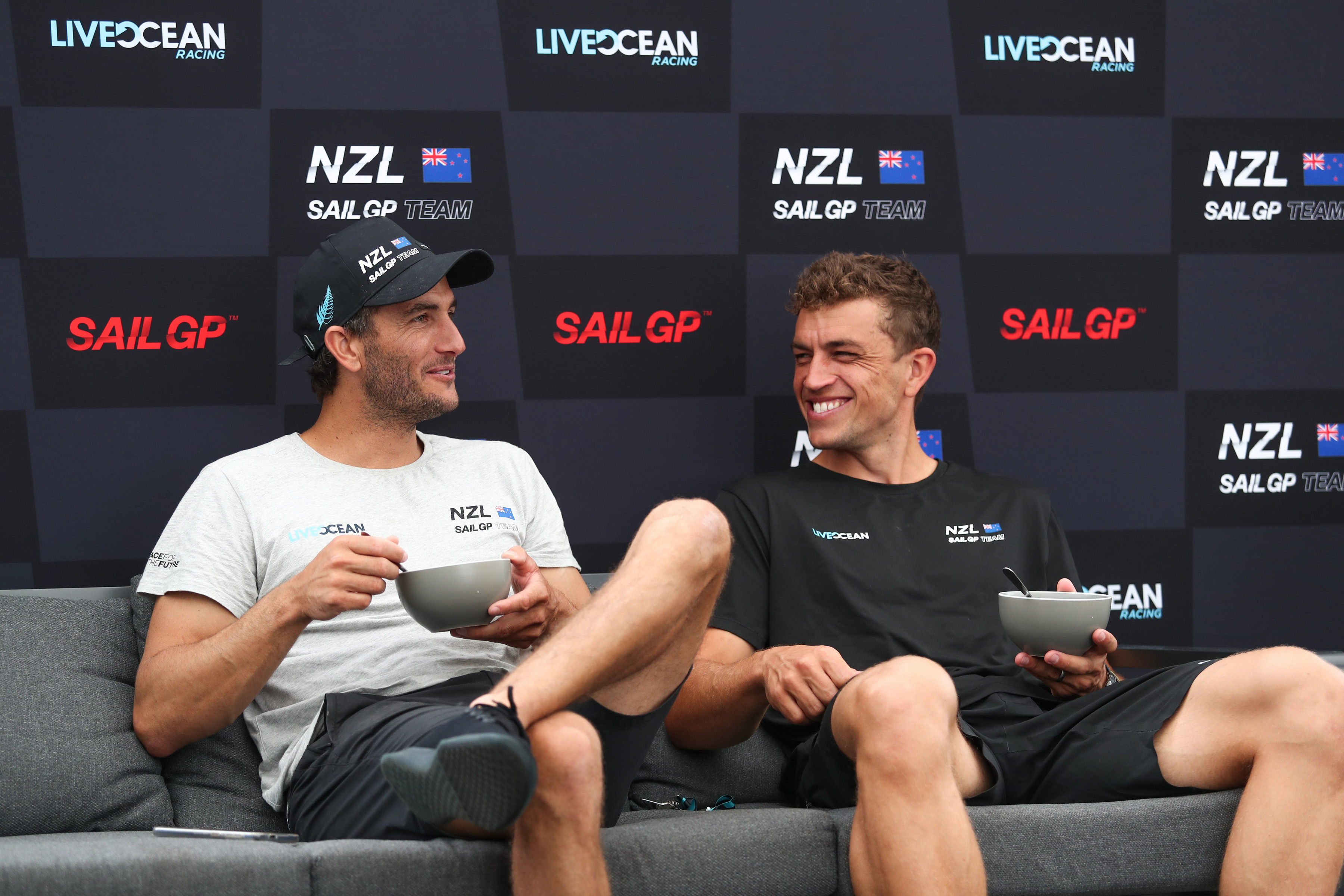 Blair Tuke and Andy Maloney were among the foundation members of the New Zealand SailGP team. Photo / Brett Costello, SailGP