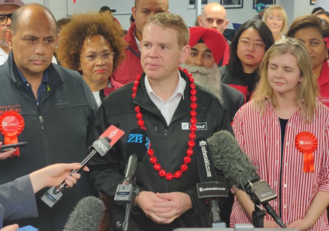 Yesterday, Chris Hipkins repeated his vow he would not form a government with NZ First. Photo / Cameron Pitney
