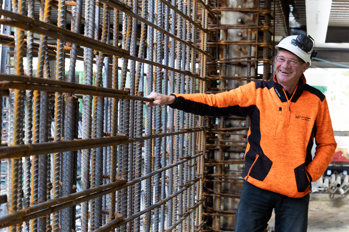 Watts & Hughs Construction senior site manager Louis Cooper at Panorama Towers on Hamilton Street in Tauranga.  Photo / Alex Cairns