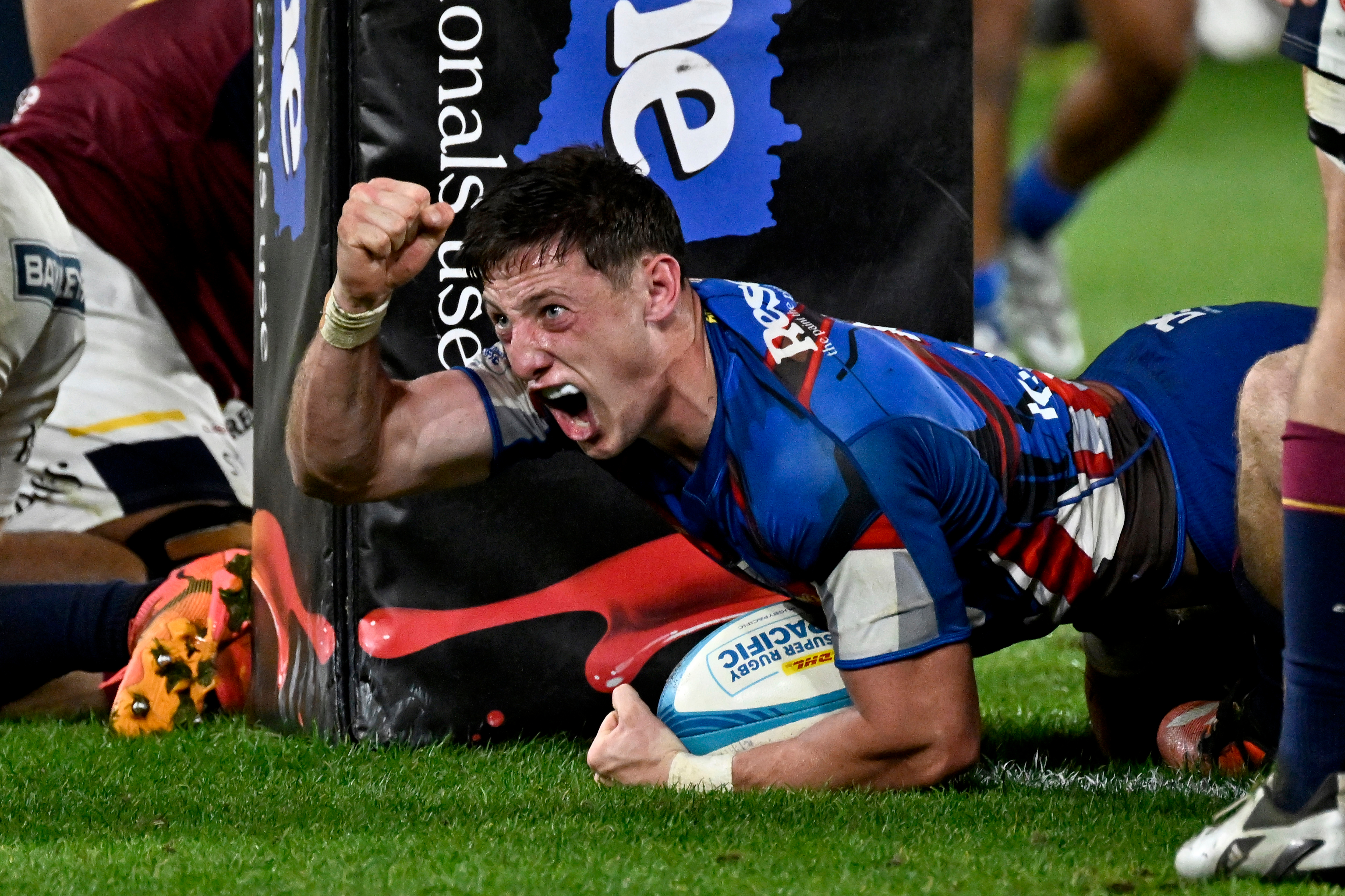 Cam Roigard scored a second-half double as the Hurricanes beat the Highlanders. Photo / Photosport