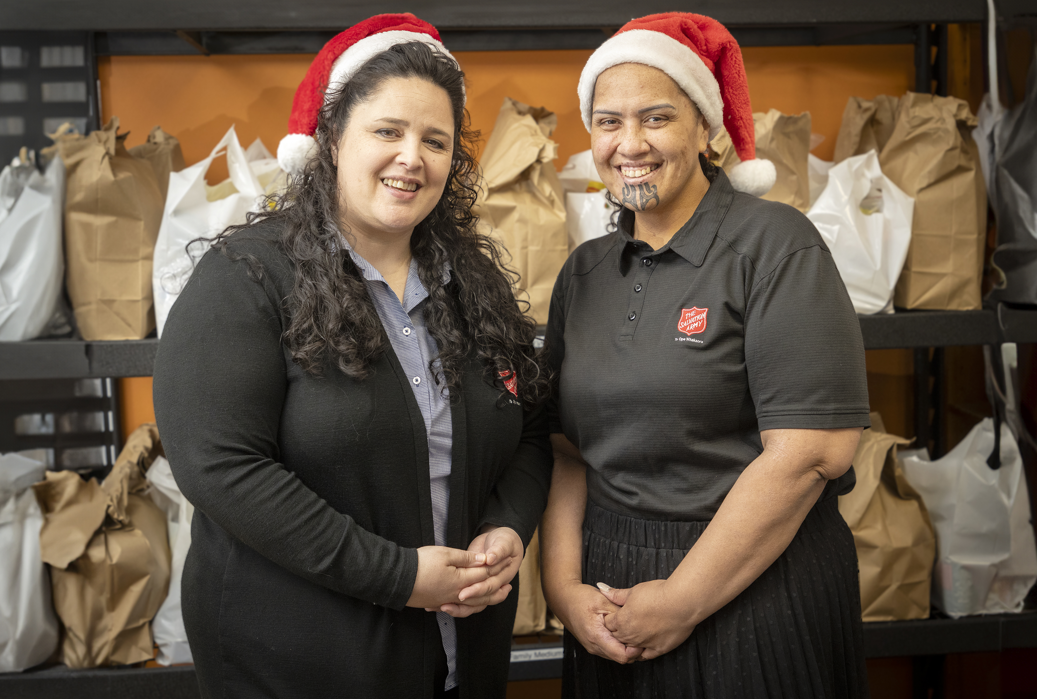 Salvation Army Rotorua corps officer Hana Seddon (left) and community ministries manager Darnielle Hoods. Photo / Andrew Warner