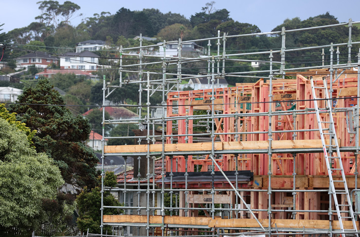 After rising strongly for 12 years, the residential construction sector is suffering a downward correction. Photo / Fiona Goodall