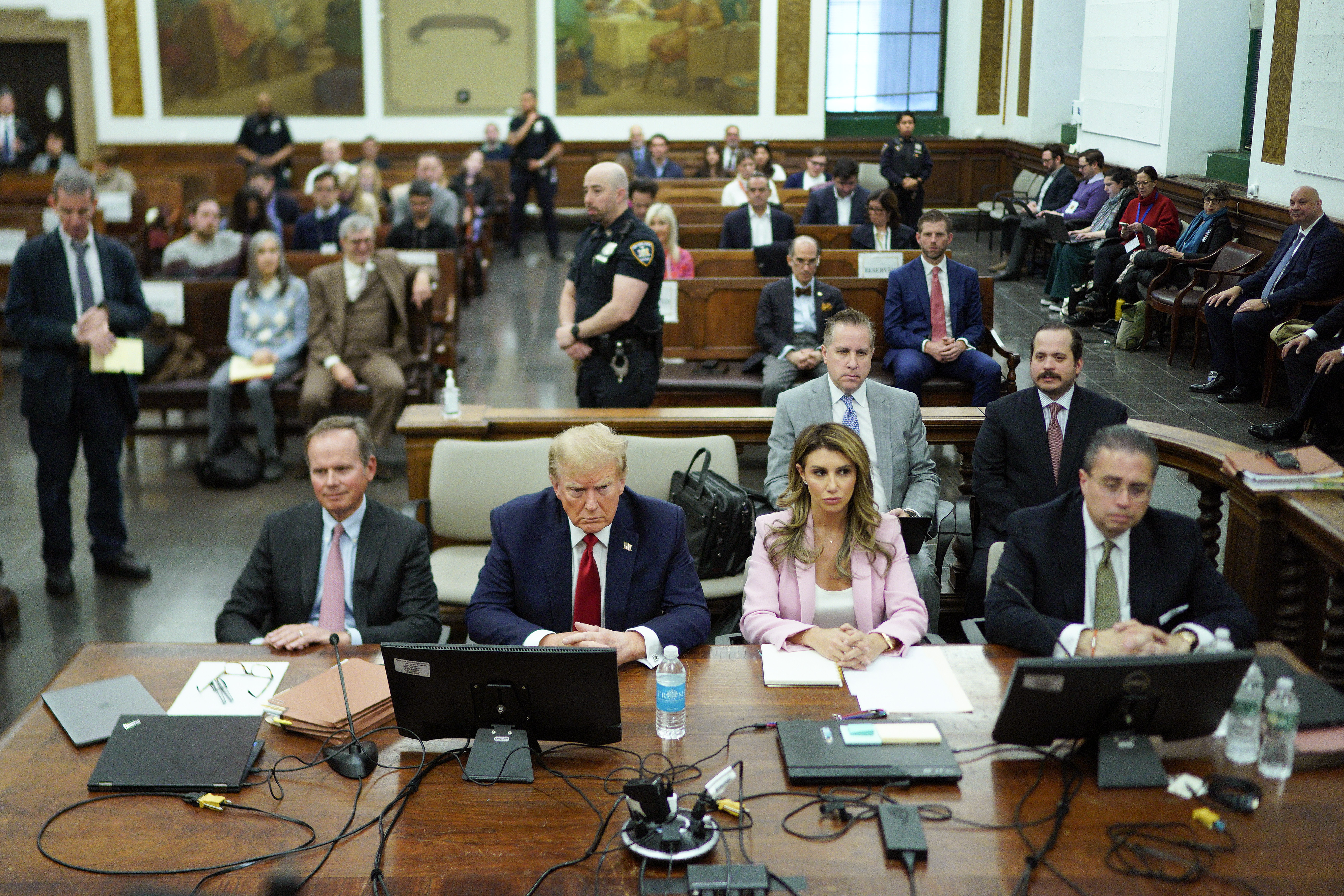 Former President Donald Trump at New York Supreme Court. Photo / AP