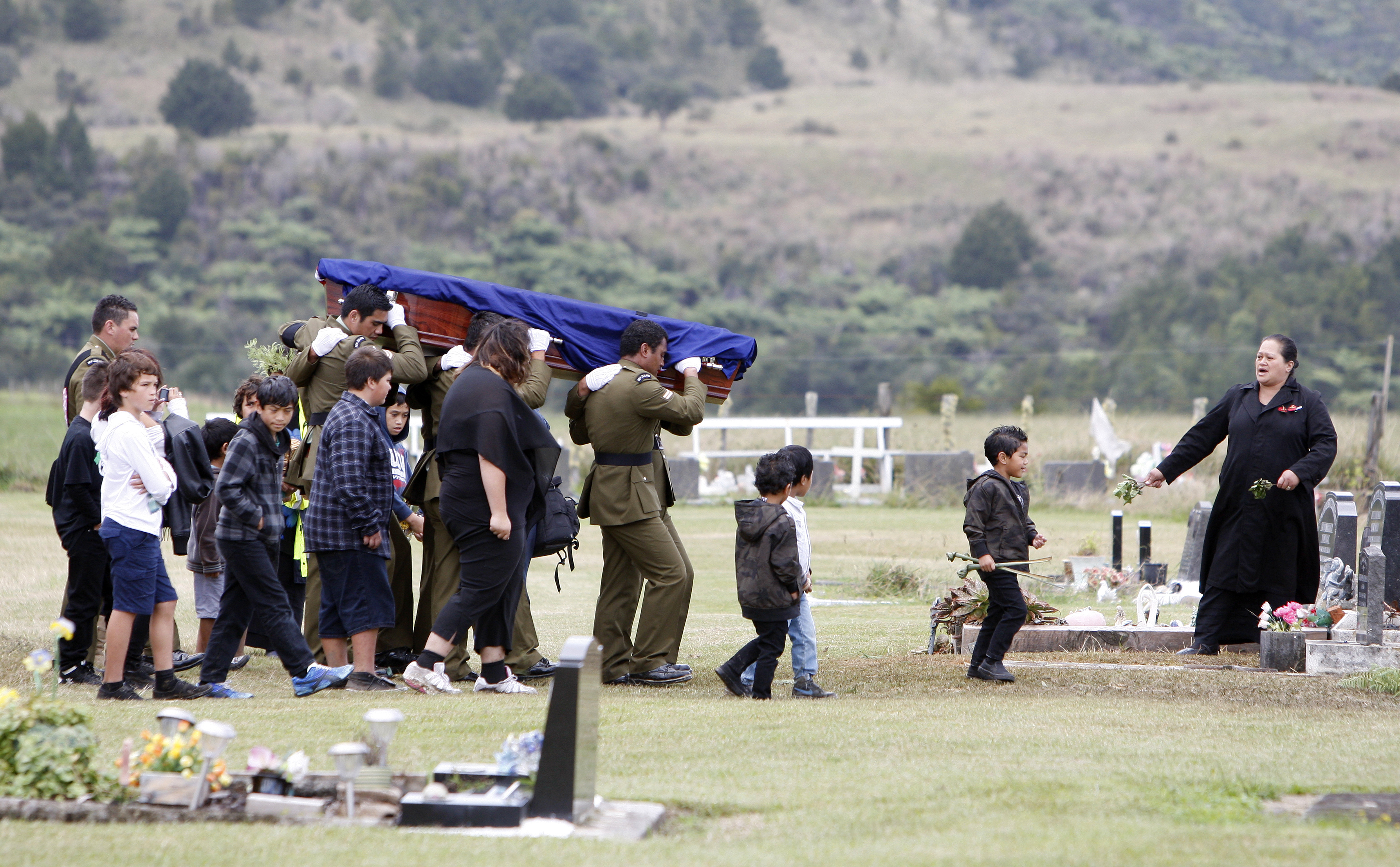 Funeral of Corporal Douglas Hughes, found to have taken his life in Afghanistan in 2012. Photo / Michael Cunningham