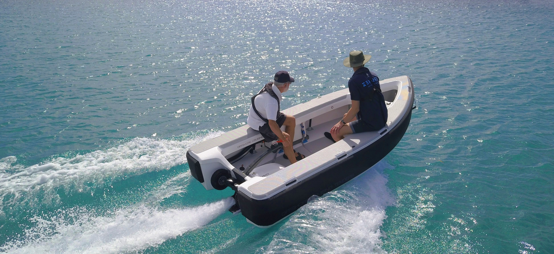 A tender made by Bay of Islands boat builder Offshore Cruising Tenders, running on ZeroJet's system. Photo / Supplied