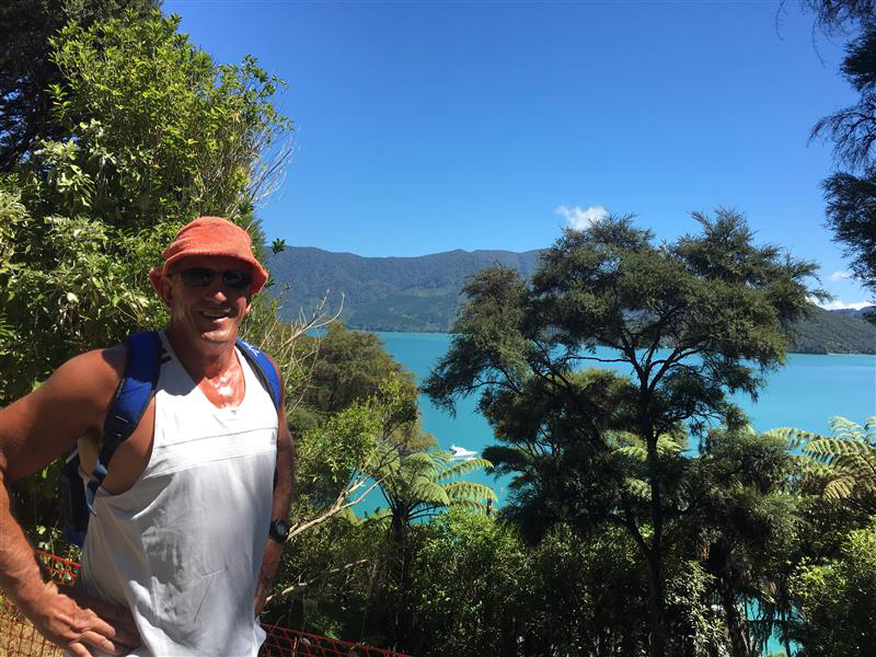 Rob Penney in his happy place in the Marlborough Sounds. Photo / Supplied