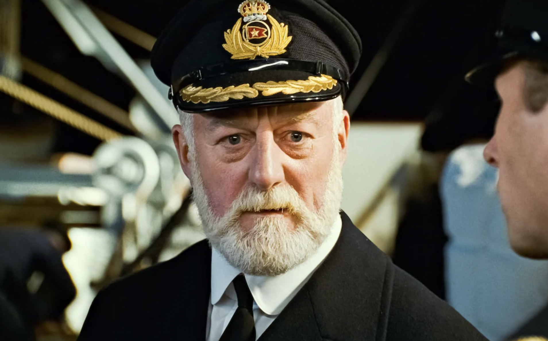 Bernard Hill as Captain Edward Smith in Titanic.