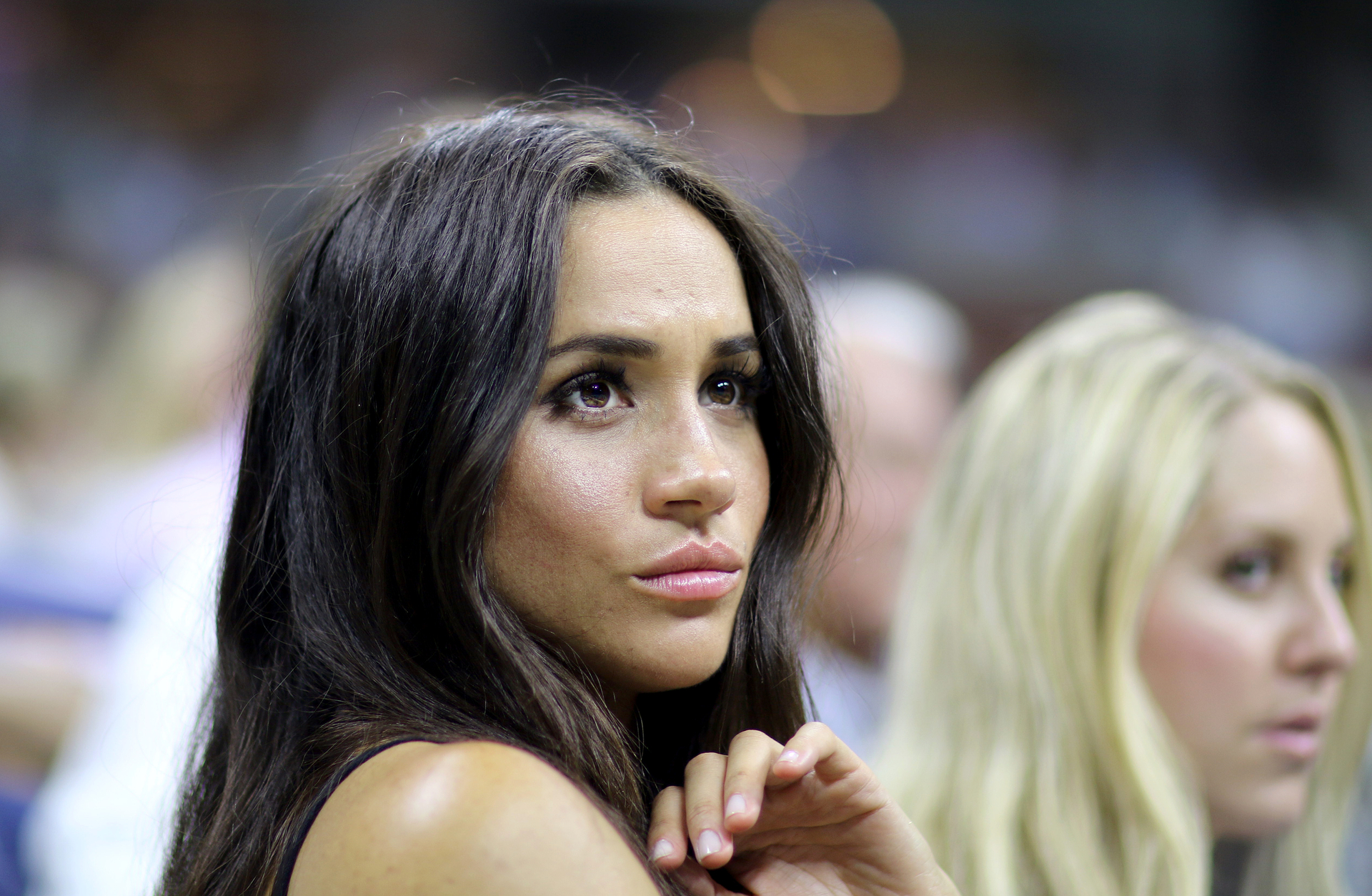 Meghan Markle watches Serena Williams in the Women's Singles Quarterfinal match on day ten of the 2016 US Open Tennis Tournament. Photo / Getty Images