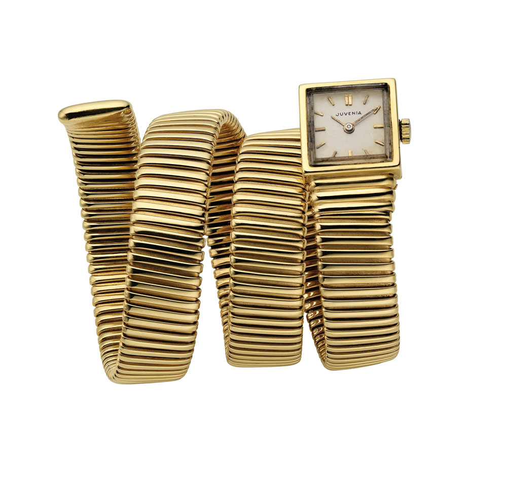 The original Bulgari Tubogas wristwatch-bracelet 1949. Photo / Supplied 