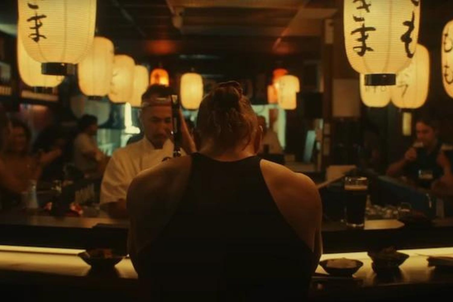 Jason Momoa drinks Guinness in The Cave.