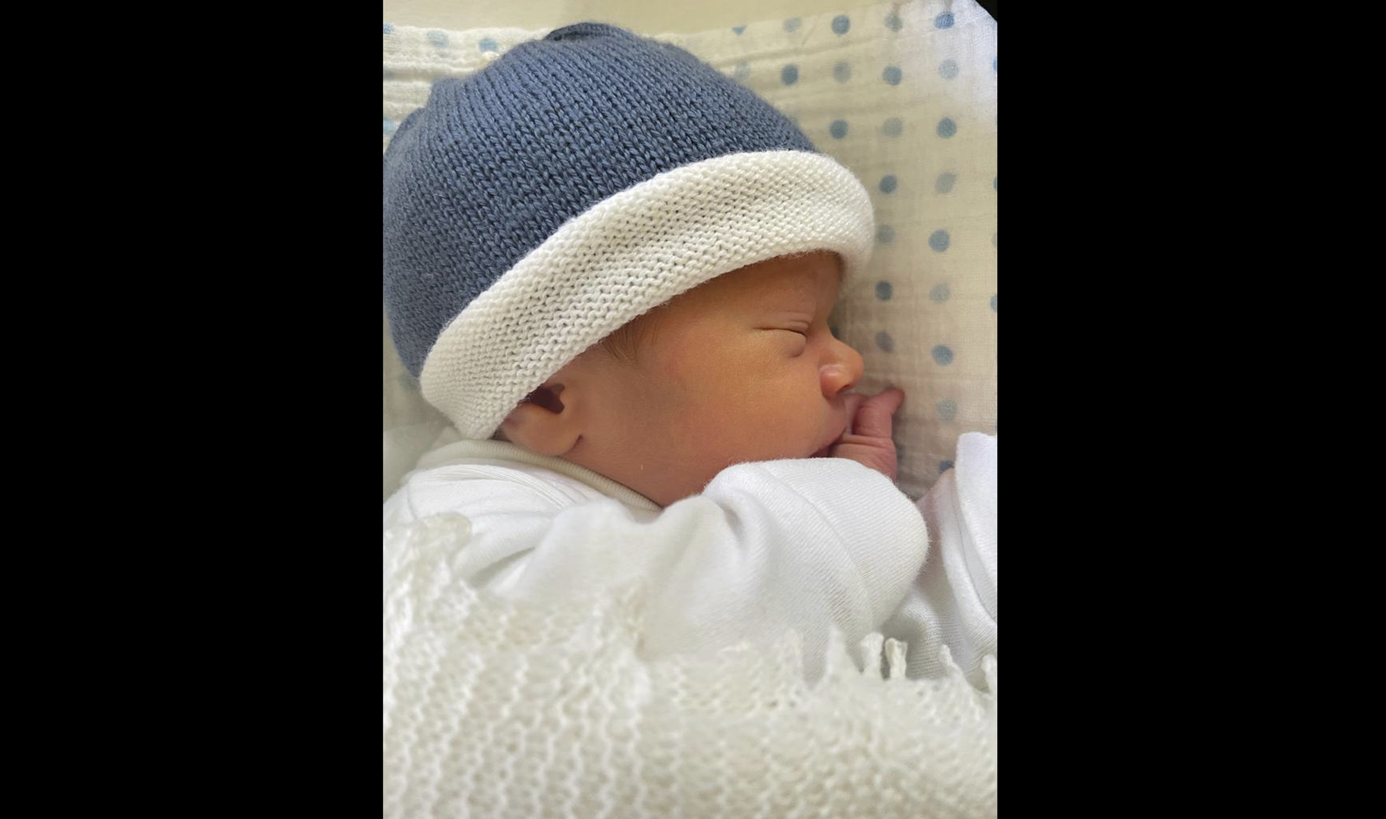Buckingham Palace released a photo of Ernest George Ronnie Brooksbank, the second son of Princess Eugenie and her husband Jack Brooksbank. Photo / AP