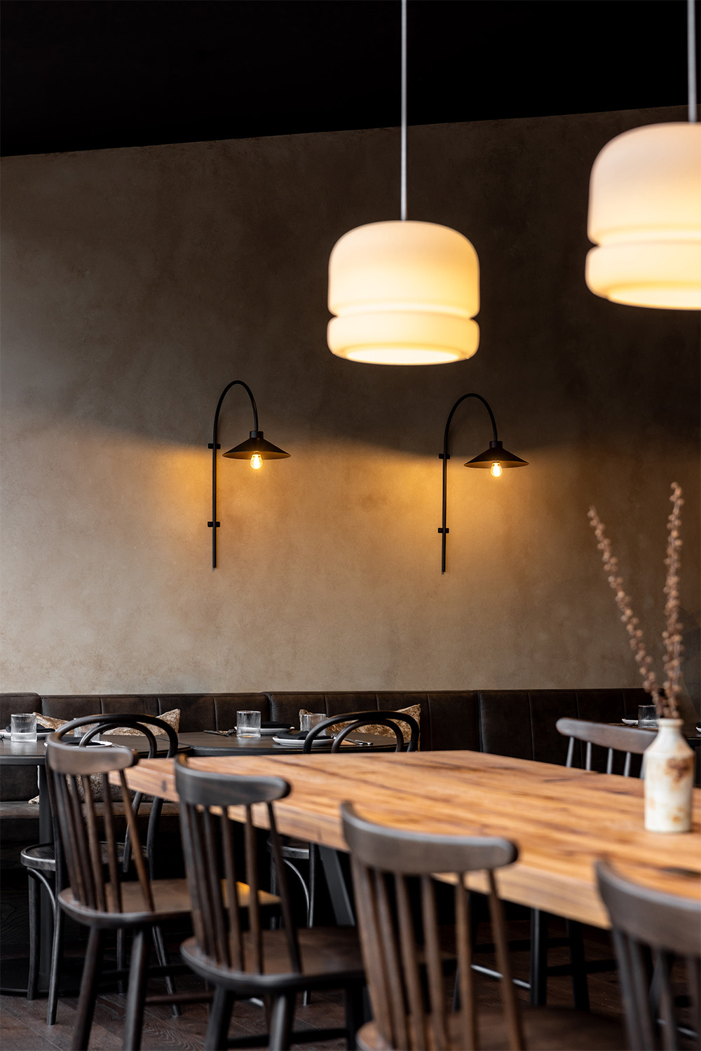 The main dining space features a handsome communal table. Photo / Jono Parker