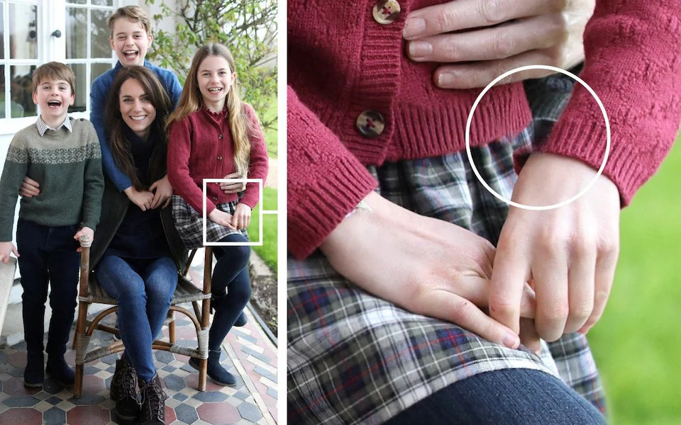The 'inconsistency' with Princess Charlotte's hand that aroused suspicions.