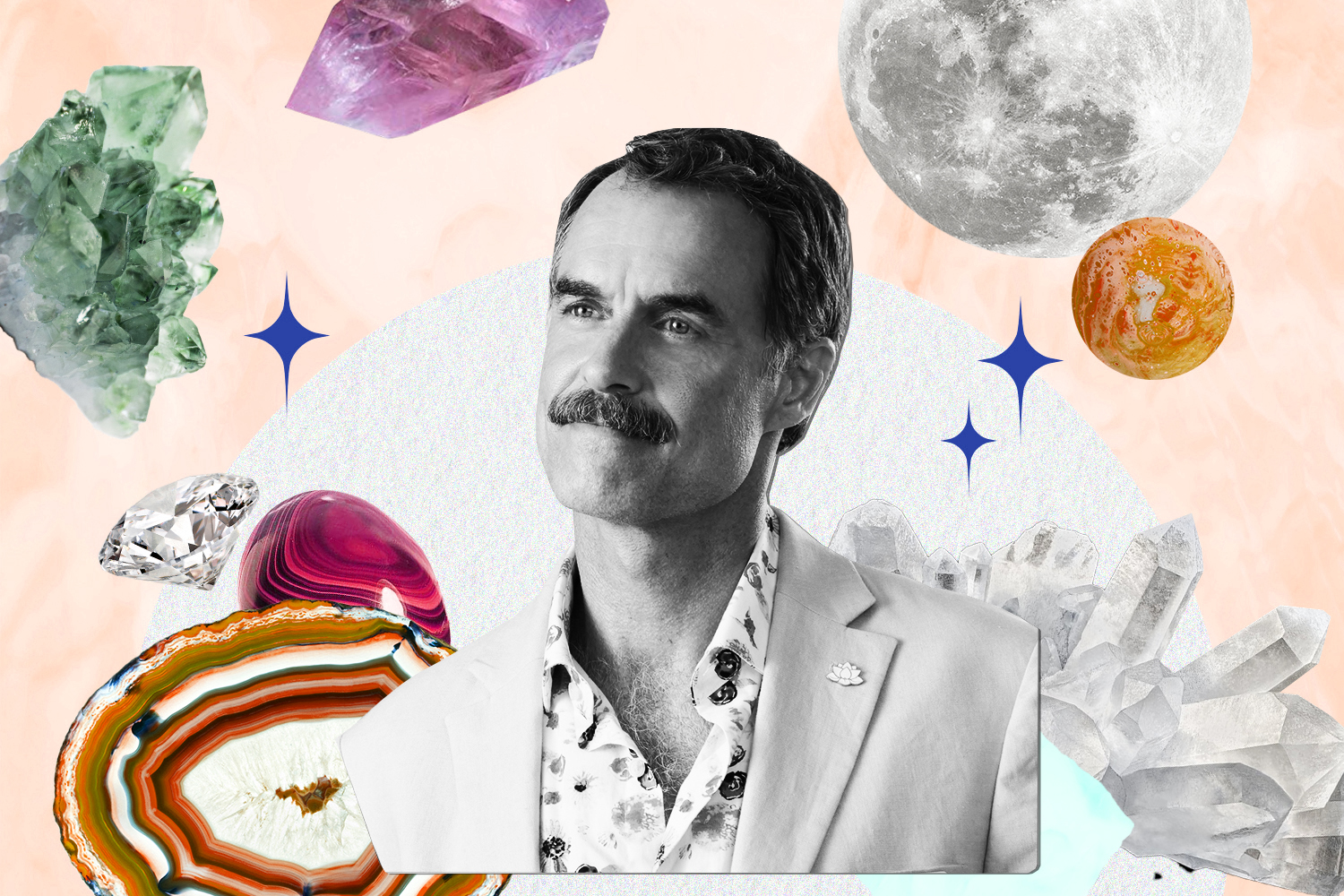 Hotel manager Armond (Murray Bartlett) in 'The White Lotus' sports an impressive moustache.
