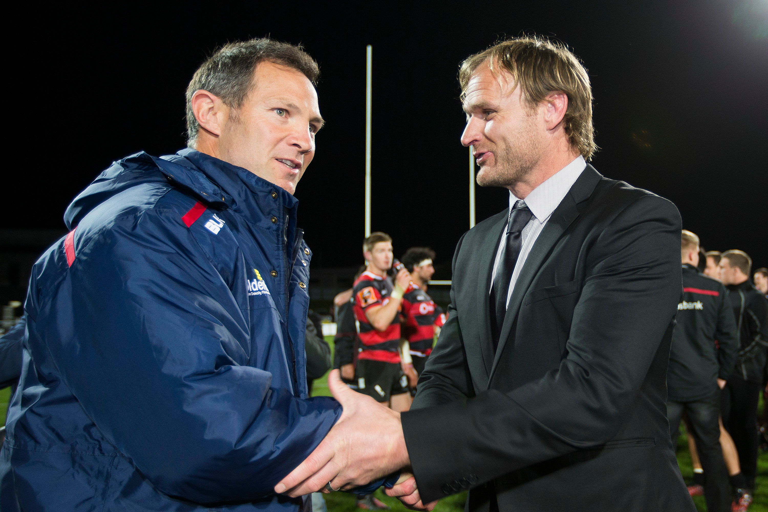 Super Rugby coaches Leon MacDonald and Scott Robertson could be out the door as All Blacks decision looms. Photo / Photosport