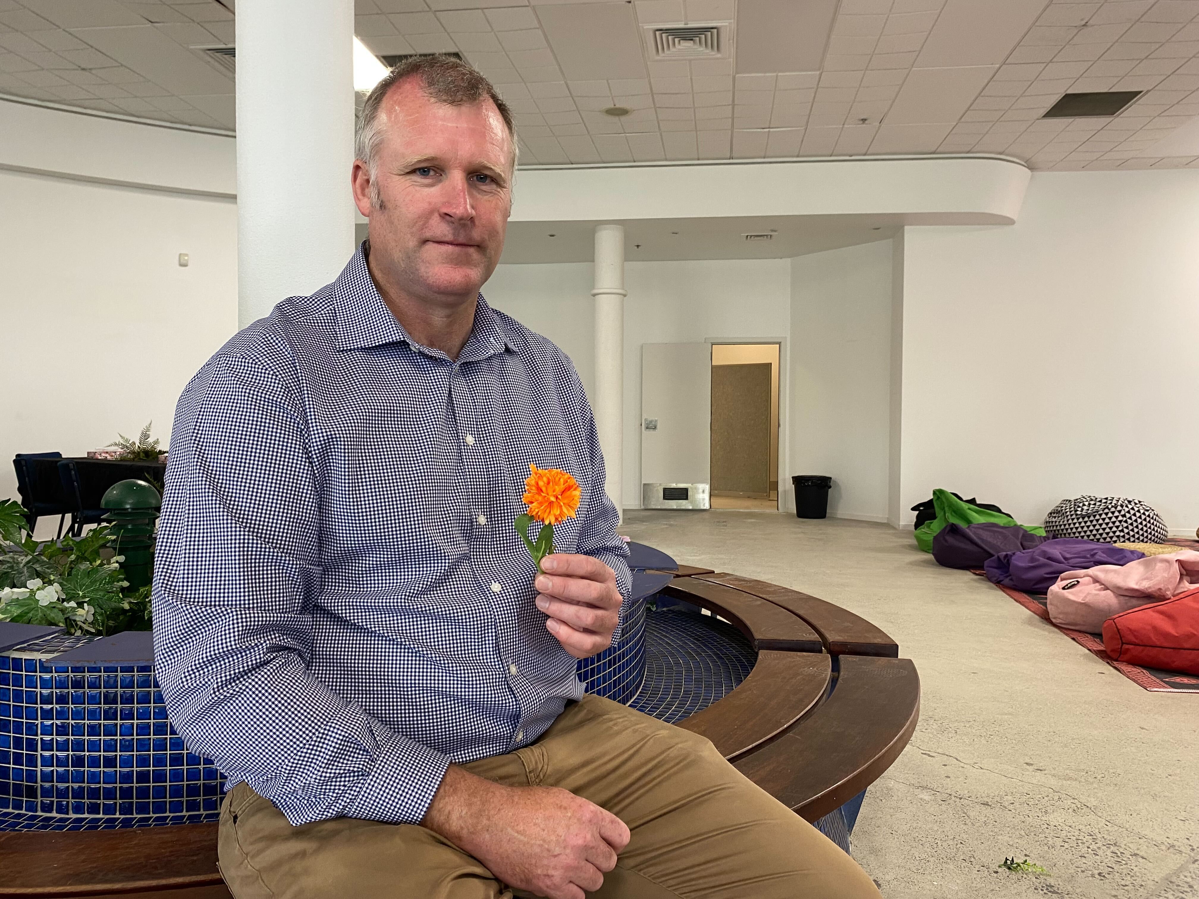 Tauranga Mayor Mahé Drysdale at He Maimai Aroha Community Care Centre on Maunganui Rd, set up after fatal slips in Mount Maunganui and Welcome Bay Rd, Papamoa. Photo / Rosalie Liddle Crawford