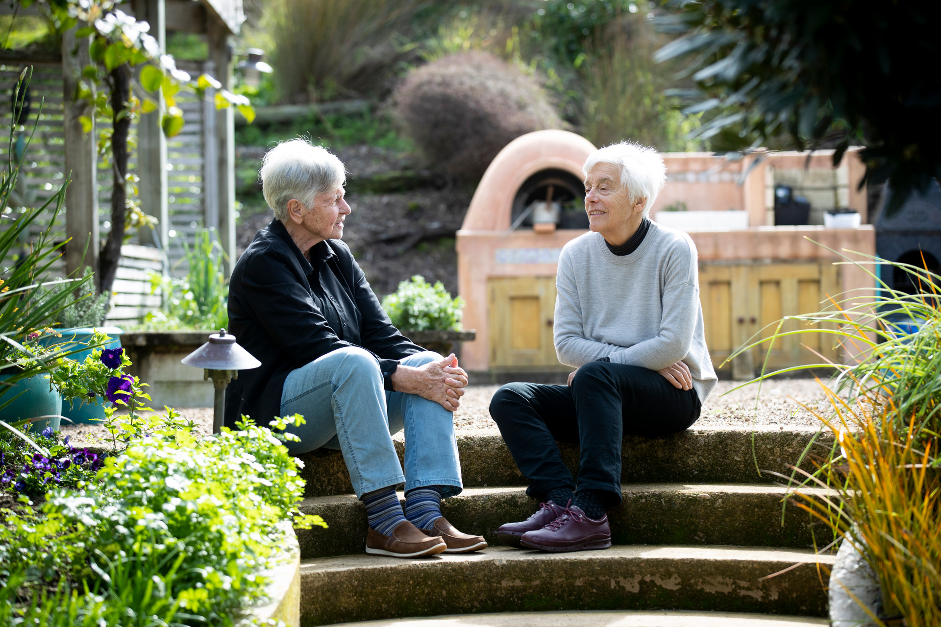 Lindsay Niemann (left) and Julie Loranger joined forces with their neighbours and have collectively spent more than $1 million fighting Cable Bay Vineyards and Auckland Council. Photo / Dean Purcell
