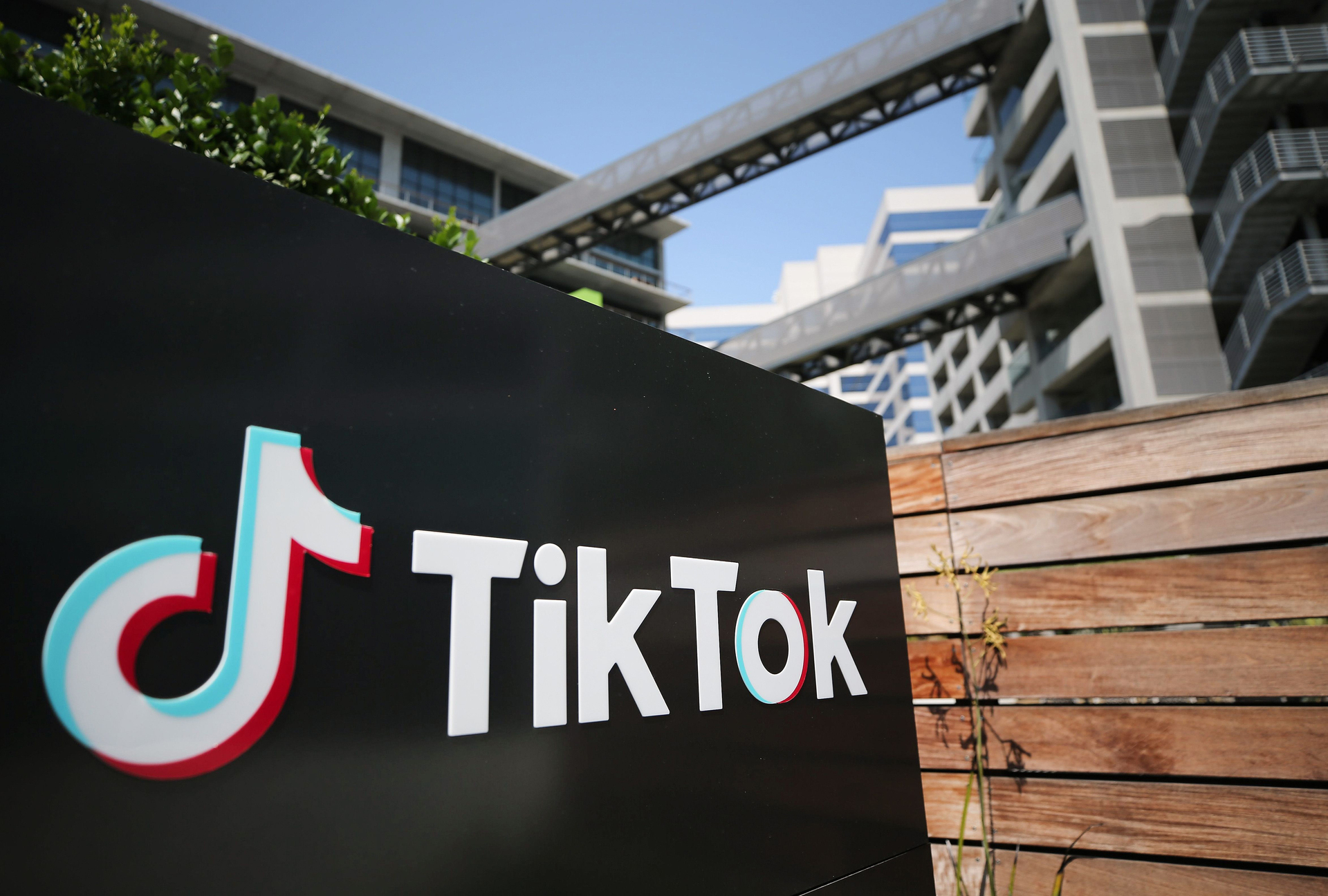 The TikTok logo is displayed outside a TikTok office in Culver City, California. Photo / Getty Images