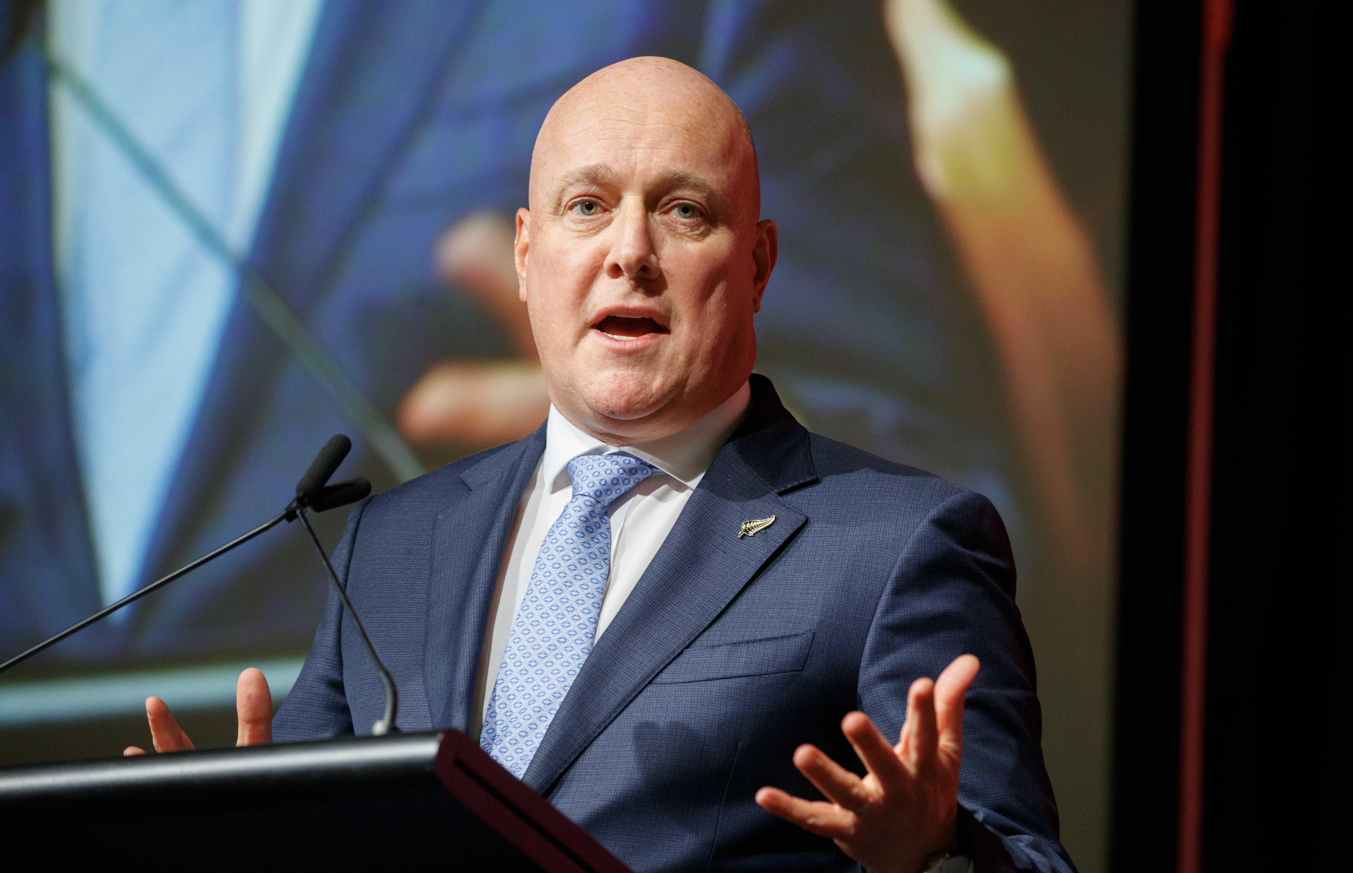 Prime Minister Christopher Luxon spoke at the Local Government New Zealand conference in Wellington this week. Photo / Mark Mitchell