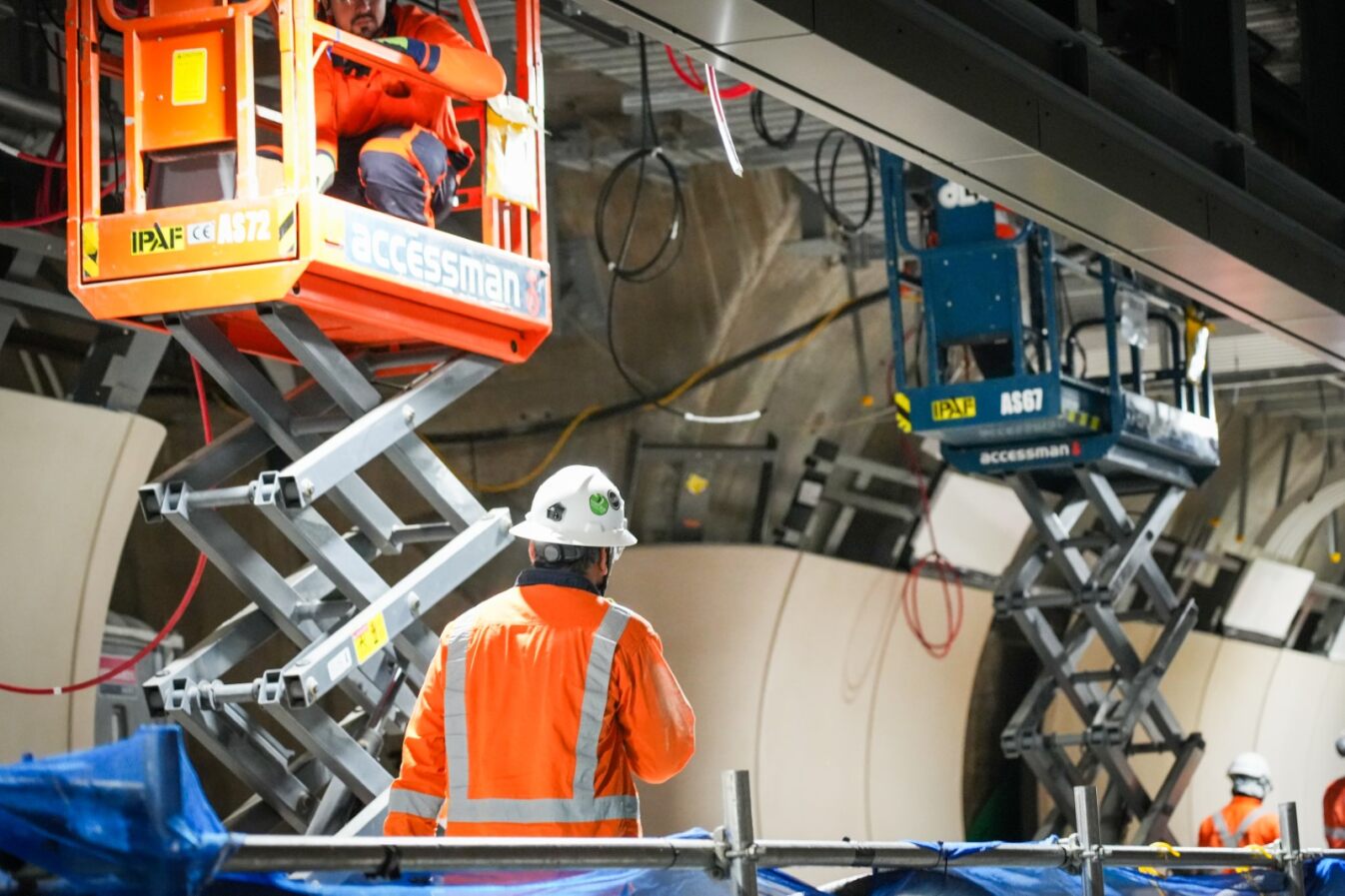 About 1200km of cables are being installed in the City Rail Link. Photo / Corey  Fleming