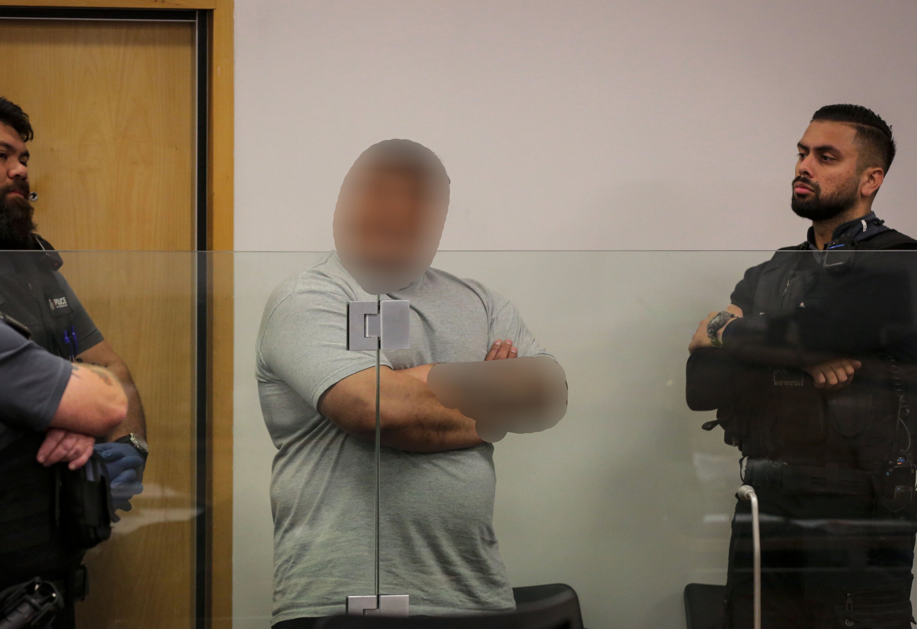 A man appears in the Auckland District Court on Thursday, July 18, charged with the murder of Rebels MZ member Texas Doctor five days earlier. Photo / Sylvie Whinray