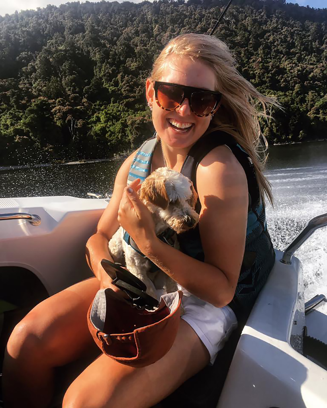 Podmore and her dog. Photo / Supplied